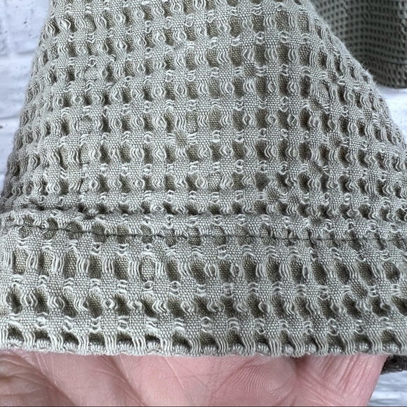 VTG NANETTE KELLER 100% Cotton Large Waffle Knit button down Long Sleeve Top - Picture 7 of 7